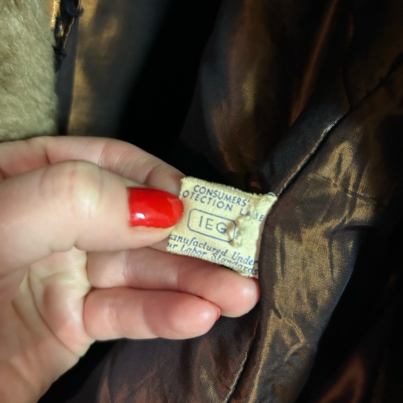 VINTAGE 1940s Beaver Fur Wool Kraeler Coat Women’s Medium Brown Bakelite Jacket - Picture 6 of 10